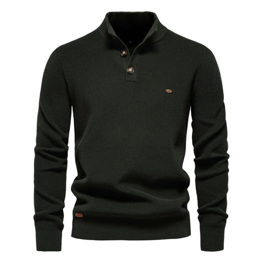 Suéter Business Cuello Alto Hombre - Tejido Premium Liso Casual - Image 8
