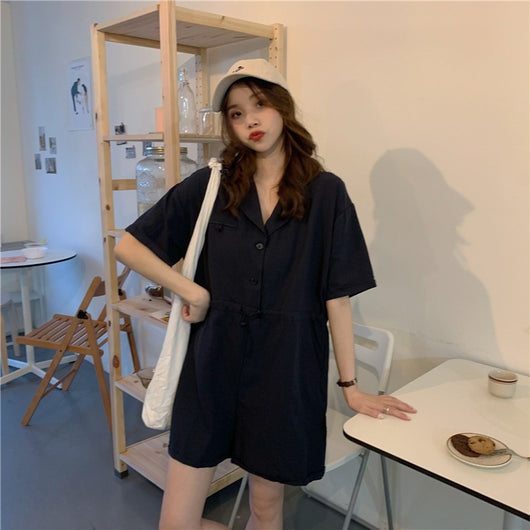 Jumpsuit Slim con Cuello Polo Suelto y Cordón Ajustable - Image 20