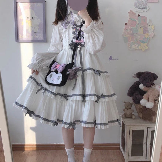 Vestido Lolita Dollori Vintage con Moño de Cintas - Image 6