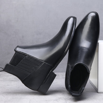 Botas Chelsea Puntiagudas Retro Británicas para Hombre - Image 4