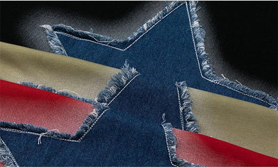 Camiseta Retro Americana con Parches de Estrellas - Unisex - Image 17
