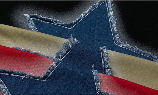 Camiseta Retro Americana con Parches de Estrellas - Unisex - Image 17