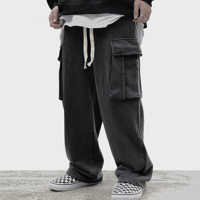 Pantalones de Buzo Tejidos Holgados con Bolsillos Grandes para Hombre - Image 24