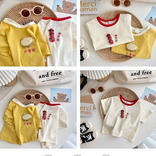 Playera Casual de Niña Manga Corta Cuello Redondo - Versátil para Verano - Image 25