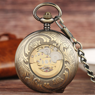 Reloj de Bolsillo Automático con Grabado Artesanal - Image 5