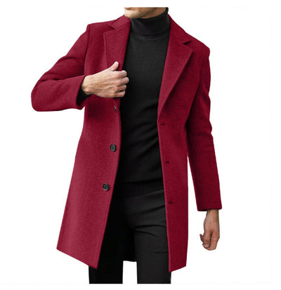 Abrigo de Lana para Hombre Manga Larga Otoño Invierno - Image 10