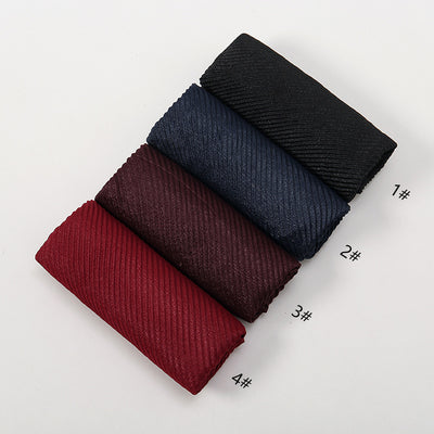 Pañoleta Suave de Poliéster Arrugado en Colores Lisos para Mujer - Image 24