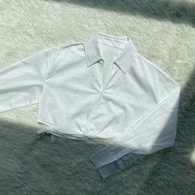 Blusa Cruzada de Cintura Alta con Mangas Largas - Image 9