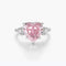 Anillo de Corazón Zirconia Hielo con Pulsera Francesa para Mujer