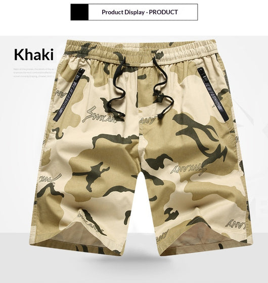 Pantalones Cortos Cargo Holgados Multi-Bolsillo en Algodón Puro para Hombre - Image 14