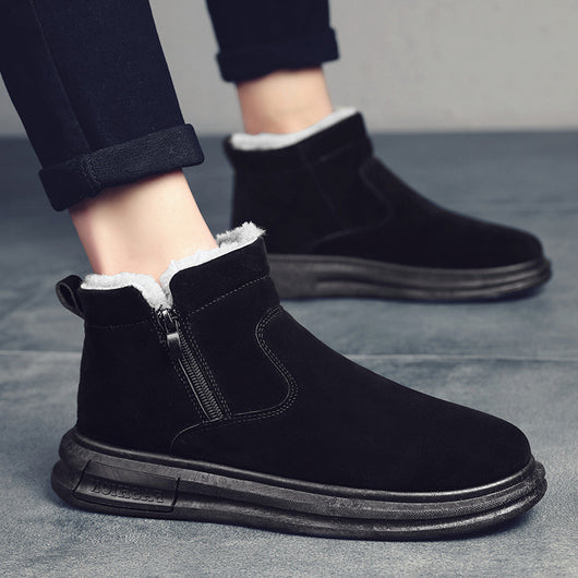 Zapatos Casuales de Cuero para Hombre - Diseño Liso y Versátil