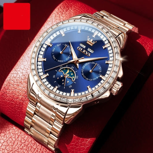 Reloj Automático Mecánico para Hombre con Incrustaciones de Diamantes - Image 8