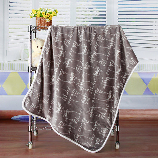 Manta Térmica de Franela Coral con Estampado - Ideal para Aire Acondicionado y Mascotas - Image 21