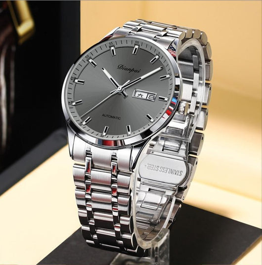 Reloj Mecánico Automático de Acero Inoxidable con Correa de Metal, Resistente al Agua e Iluminación Nocturna - Image 12