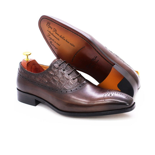 Zapatos Oxford de Cuero Genuino con Cordones - Estilo Británico Clásico - Image 10