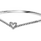 Pulsera de Plata Esterlina con Diamante en Forma de Corazón