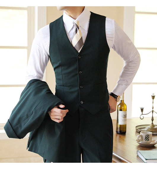 Traje de Novio Premium Tres Piezas Color Caramelo con Solapa Clásica - Image 8