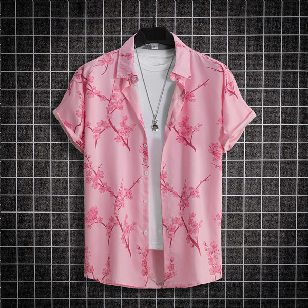 Camisa Estampada Floral de Manga Corta