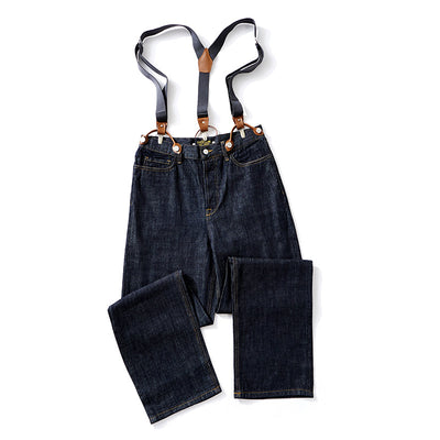 Overol Ancho con Tirantes de Rayas Locomotora - Estilo Vintage Ami Khaki - Image 8