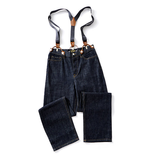Overol Ancho con Tirantes de Rayas Locomotora - Estilo Vintage Ami Khaki - Image 8