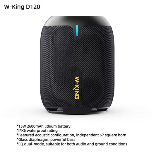 Parlante Portátil W-King D120 con Bluetooth Inalámbrico