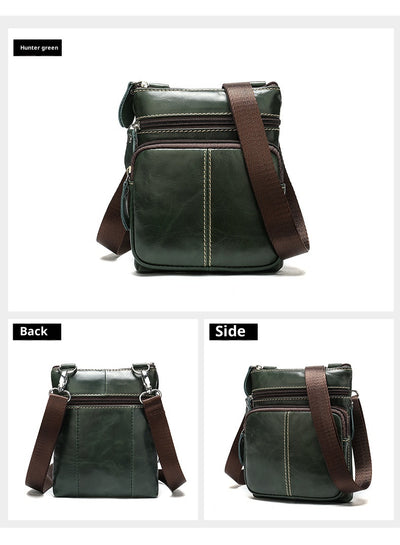 Bolsa Bandolera de Cuero Genuino para Hombre - Estilo Casual - Image 13
