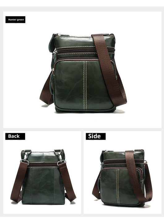 Bolsa Bandolera de Cuero Genuino para Hombre - Estilo Casual - Image 13