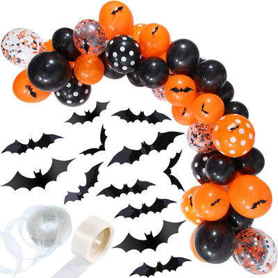 Pegatinas de Murciélagos Halloween Naranja y Negro para Decoración de Fiestas - Image 9
