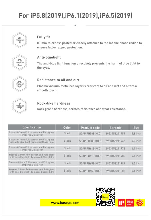 Protector de Pantalla Cristal Templado 0.3mm para iPhone 11 Pro - Image 34