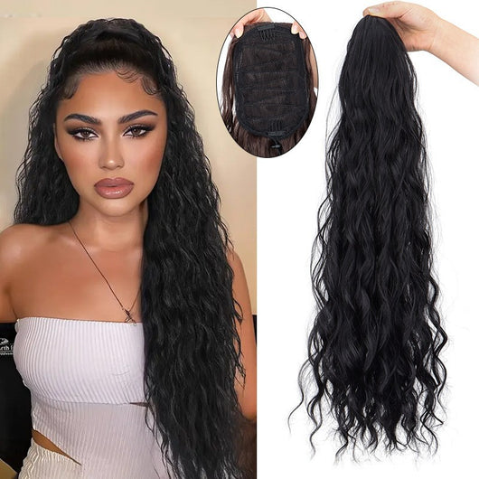 Extensión de Cabello Rizado Efecto Agua - Rizos Voluminosos Tipo Maíz