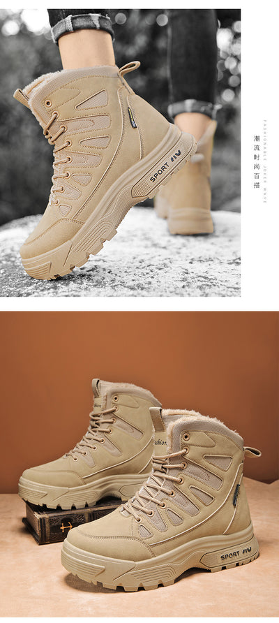 Botas Cálidas Acolchadas de Algodón con Forro Polar para Hombre - Image 12