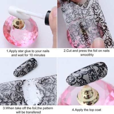 Set de Stickers para Uñas Efecto Llama Fluorescente - Diseños Estrella Ins Color - Image 11