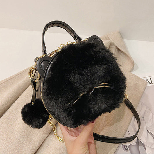 Bolso Mensajero Princesa Infantil de Peluche Suave Mediano para Niñas - Image 8