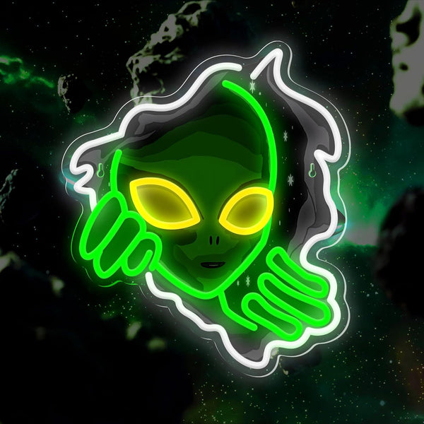 Letras Decorativas Neón Alien en Inglés