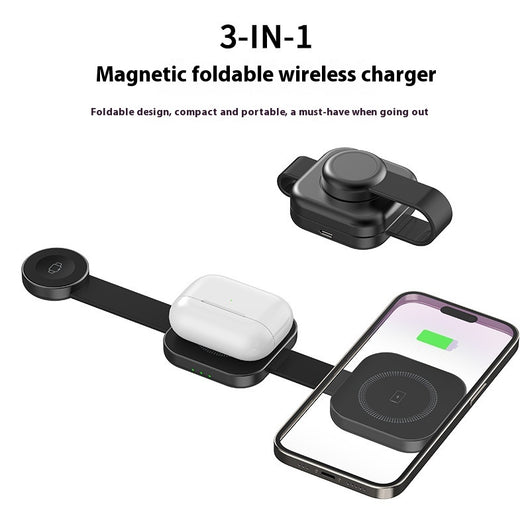 Cargador Inalámbrico Magnético 3 en 1 Compacto y Portátil - Image 3