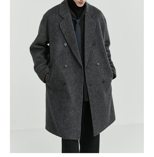 Abrigo de Lana Reversible para Hombre Largo - Image 25