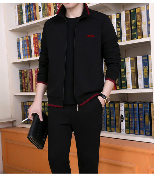 Conjunto Deportivo de Invierno para Hombre con Forro de Terciopelo - Tres Piezas - Image 4