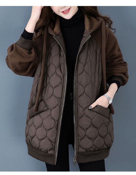 Abrigo Acolchado con Capucha - Chaqueta de Algodón Gruesa y Suelta para Mujer - Image 22