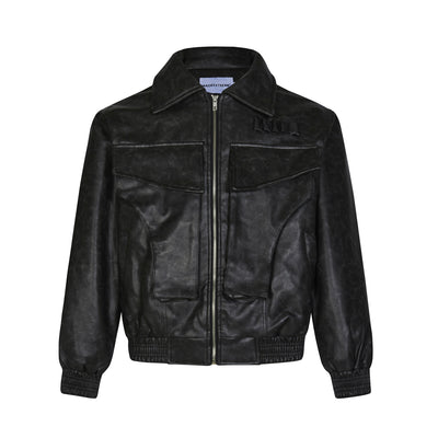 Abrigo de Cuero PU Estilo Urbano Retro con Bolsillos Grandes - Image 4