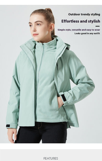 Chaqueta de Montaña 3 en 1 Desmontable Impermeable Unisex - Image 23