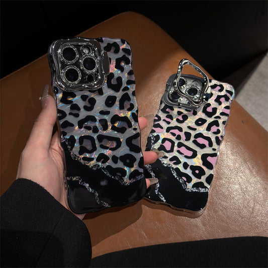 Funda Leopardo con Soporte para Lente - Protección y Estilo