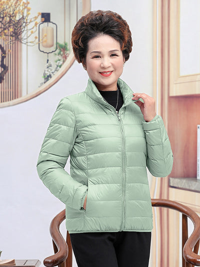Chaqueta Corta de Plumón de Pato Blanco para Mujer - Abrigo Elegante y Ligero - Image 22
