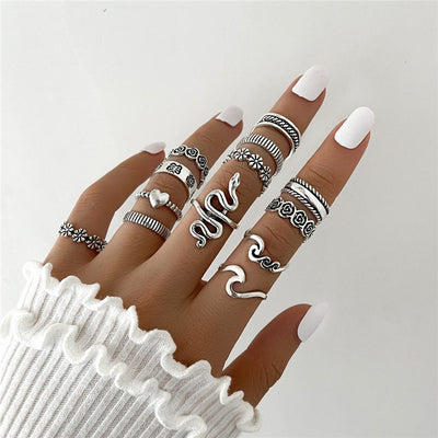 Juego de 13 Anillos Geométricos Floral Love - Image 11
