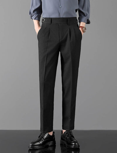 Pantalones Slim Fit de Corte Recto Estilo Británico para Hombre - Image 20
