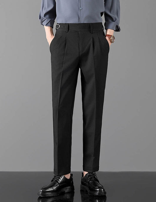 Pantalones Slim Fit de Corte Recto Estilo Británico para Hombre - Image 20