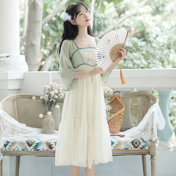 Hanfu Tradicional Mejorado con Bordado Guofeng Xianqi