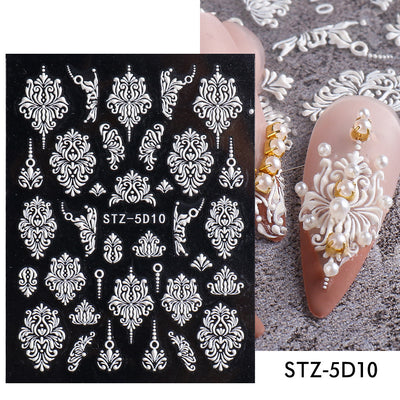 Stickers de Uñas 5D con Rosas Talladas en Estéreo - Image 22
