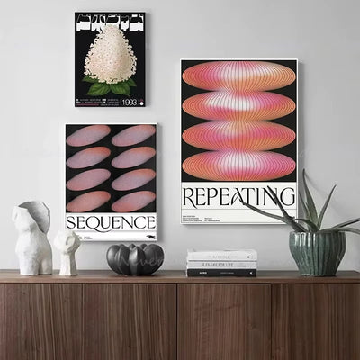 Póster Geométrico Abstracto Japonés Retro para Sala de Estar - Image 13