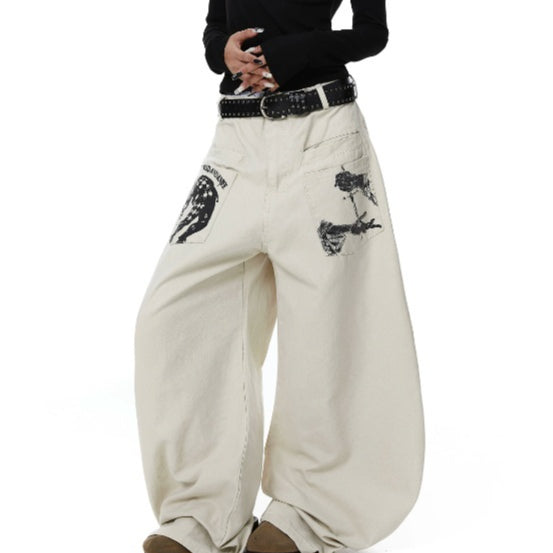 Pantalones Casuales Unisex con Bolsillos Invertidos y Diseño de Cuchilla Curva