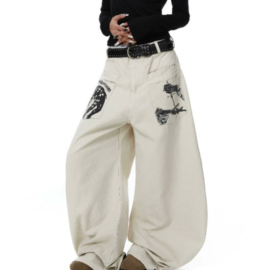 Pantalones Casuales Unisex con Bolsillos Invertidos y Diseño de Cuchilla Curva